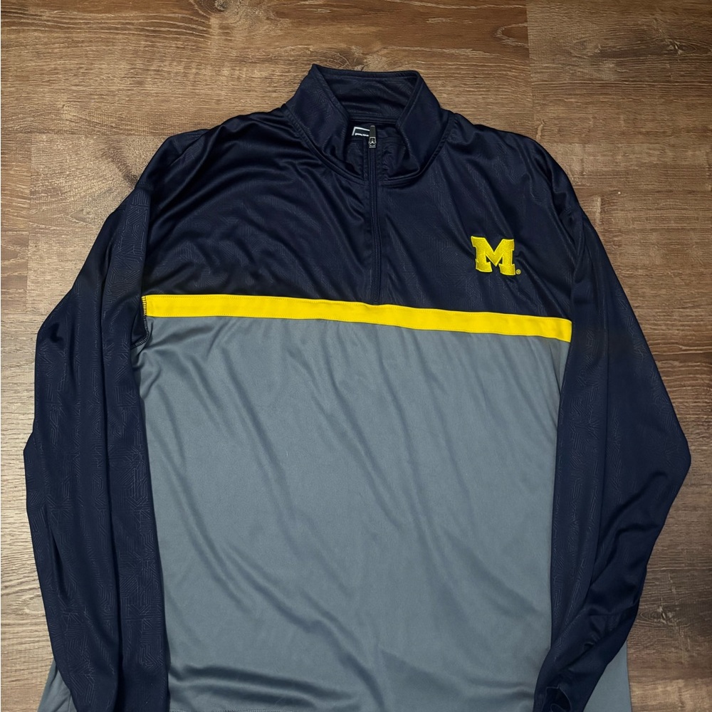 Michigan Wolverines Pro Edge Quarter Zip - Mens 2XL